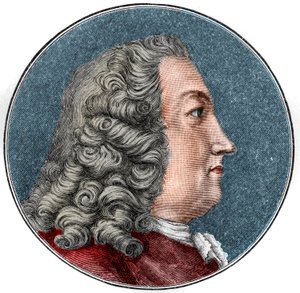 Albrecht von Haller Medecinin, sveitsiläisen fysiologin ja kasvitieteilijän (1708-1777) muotokuva Kaiverrus. tekijältä Unknown artist