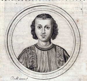 Savoijlaisen Amedee VII:n muotokuva, joka tunnetaan nimellä Punainen kreivi. tekijältä Unknown artist