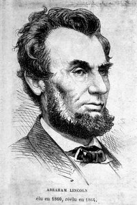 Muotokuva Yhdysvaltain presidentistä Abraham Lincolnista (1809 - 1865). tekijältä Unknown artist