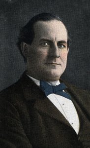 Muotokuva amerikkalaisesta poliitikosta William Jennings Bryanista (1860-1925) 1900-luvun alun kromolitografia tekijältä Unknown Artist