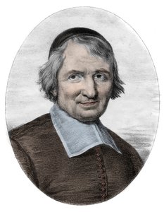 Antoine Arnauldin muotokuva dit le Grand Arnauldista (1612-1694), ranskalainen pappi, teologi, filosofi ja matemaatikko, jansenistien jäsen (Antoine Arnauldin muotokuva ranskalainen roomalaiskatolinen teologi, filosofi ja matemaatikko, yksi johtajista tekijältä Unknown artist