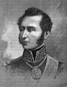 Muotokuva Antonio Jose de Sucresta (1795-1830) - Venezuelan itsenäisyysjohtaja - kaiverrus tekijältä Unknown artist