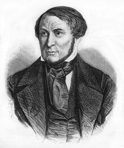Auguste Barbierin (1805 - 1882), ranskalaisen kirjailijan muotokuva. kaiverrus vuodelta 1870. tekijältä Unknown artist