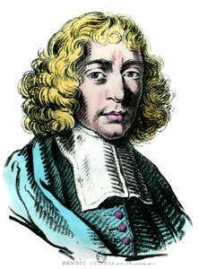 Baruch de Spinozan (1632 - 1677) muotokuva hollantilainen filosofi, joka tunnetaan myös nimellä Bento de Espinosa tai Benedictus de Spinoza tai Benoit de Spinoza. Kaiverrus 1600-luvulta. Coll. Mennä. tekijältä Unknown artist