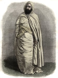 Muotokuva Ben Mahi Ed Din Abd El Kaderista (1808 - 1883) Abd El Kader, Mascara Amir, sotilaallinen ja uskonnollinen johtaja, - Ben Mahi Ed Din Abd El Kaderin muotokuva (1808 - 1883) 1883) Algerian emiiri - tekijältä Unknown artist