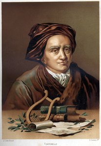 Fontenellen (1657-1757) muotokuva Bernard Le Bouyerista (The Bovier). 1800-luvun lopun kromolitografia. perustuu Louis Figuierin "Science and its Men" -kirjaan. Barcelona 1881 tekijältä Unknown artist