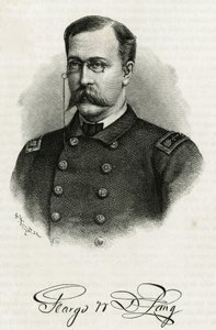 La Jeannetten miehistön kapteeni Georges Washington De Longin (1844-1881) muotokuva pohjoisnavalle. Kaiverrus kuvaamaan "Le voyage de la Jeannette" tekijältä Unknown artist