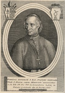 Kardinaali Francescon (Francois Franciscus) Bertazzolin (1754-1830) muotokuva tekijältä Unknown artist