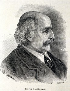 Carlo Cattaneon (1801-1869) muotokuva tekijältä Unknown artist