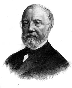 Charles Blancin (1813-1882), ranskalaisen taidekriitikon ja akateemikon muotokuva. Kaiverrus "" Le Monde Illustré" -julkaisussa nro 1294, 21. tammikuuta 1882. tekijältä Unknown artist