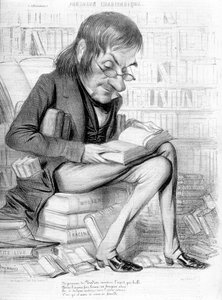 Charles Nodierin (1780-1844) muotokuva - elokuvassa "" Charivari", n. 1840 tekijältä Unknown artist