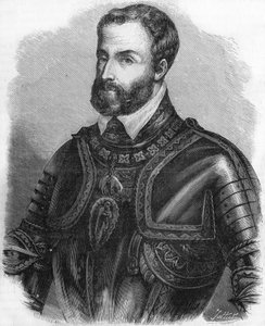Kaarle V:n (1500-1558), Pyhän germaanisen valtakunnan keisarin, 1519-1556, muotokuva. Kaiverrus 1800-luvulta. tekijältä Unknown artist