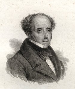 Chateaubriandin muotokuva, kaiverrus 1800-luvulta tekijältä Unknown artist
