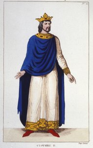 Neutrian kuninkaan ja frankkien kuninkaan Clothaire II:n (584 - 628) muotokuva. tekijältä Unknown artist