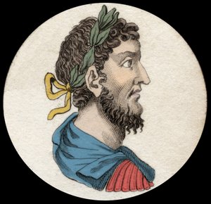 Rooman keisarin Commoduksen (161-192) muotokuva. 1800-luvun kaiverrus tekijältä Unknown artist