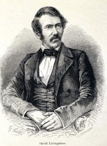 David Livingstonen muotokuva, skotlantilainen lähetyssaarnaaja (1813-1873) tekijältä Unknown artist