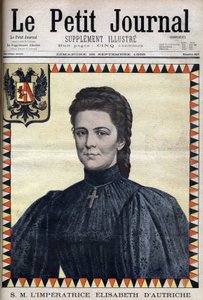 Itävallan Elisabethin (Sissin) muotokuva - "" The Petity Journal" -lehdessä, 25.9.1898 tekijältä Unknown artist