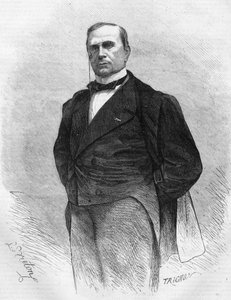 Muotokuva Emile de Girardinista (1806-1881), ranskalaisesta publicistista ja poliitikosta, modernin lehdistön perustajasta. tekijältä Unknown artist