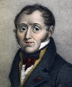 Emmanuel de Las Casesin (1766-1842) muotokuva ranskalainen historioitsija - kaiverrus 1800-luvulta tekijältä Unknown artist