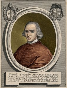 Pius VII:n kardinaalivaltiosihteerin Ercole (Hercules) Consalvin (1757-1824) muotokuva. Kaiverrus 1800-luvulta. tekijältä Unknown artist