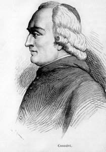 Pius VII:n kardinaalivaltiosihteerin Ercole Consalvin (1757-1824) muotokuva. tekijältä Unknown artist