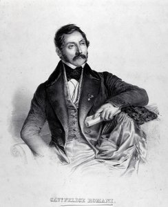 Libretisti, runoilija ja italialainen kriitikko (1788-1865) Felice Romanin muotokuva. tekijältä Unknown artist