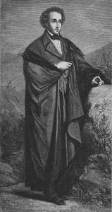 Felix Mendelssohnin muotokuva - Bartholdy (1809 - 1847), Hammanin saksalainen säveltäjä. tekijältä Unknown artist