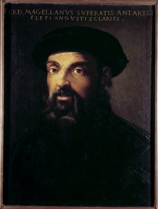 Fernand de Magellanin (1480-1521) muotokuva portugalilainen merenkulkija Nimetön maalaus 1500-luvulta. Sevilla, Kuvataidemuseo tekijältä Unknown artist