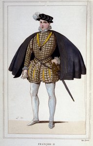 Muotokuva Francois II:sta (1544 - 1560), Ranskan kuningas, kaiverrus vuodelta 1830 tekijältä Unknown artist