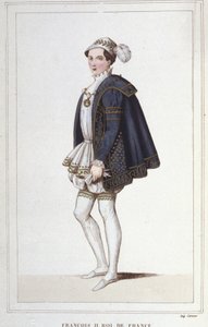 Muotokuva Francois II:sta (1544 - 1560), Ranskan kuningas, kaiverrus vuodelta 1830 tekijältä Unknown artist