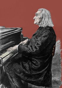 Franz Lisztin (1811-1886), unkarilaisen pianosäveltäjän ja pianistin muotokuva. tekijältä Unknown artist