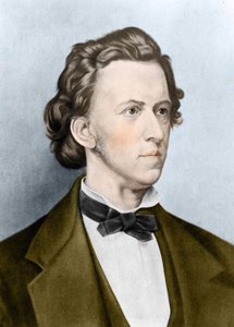 Puolalaisen säveltäjän Frederick Chopinin (1810-1849) muotokuva. tekijältä Unknown artist