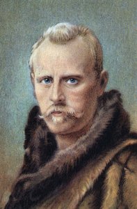 Muotokuva Fridtjof Nansenista, norjalaisesta tutkimusmatkailijasta tekijältä Unknown Artist