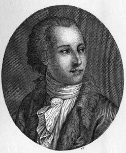 Gaetano Filangerin (1752-1788) muotokuva. Italialainen juristi ja pedagogi tekijältä Unknown artist