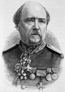 Kenraali Coffinièresin muotokuva. Kaiverrus 1800-luvun lopusta H. Martinin teokseen "Histoire de France". tekijältä Unknown artist