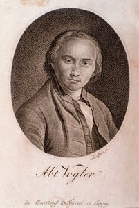 Georg Joseph Voglerin (abbe Vogler) muotokuva (kaiverrus) tekijältä Unknown artist