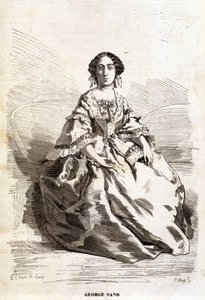 George Sandin (Aurore Dupin, Baronne Dudevant) muotokuva (1804-1876). tekijältä Unknown artist