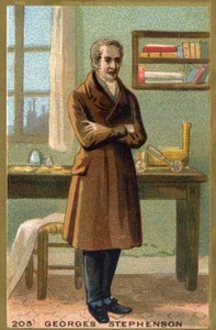 George Stephensonin (1781-1848), brittiläisen insinöörin muotokuva. tekijältä Unknown artist