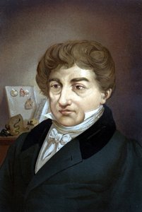 Georges Cuvierin (1764-1832) muotokuva Louis Figuierin "Science and its Men" -sarjasta. Barcelona 1881 tekijältä Unknown artist