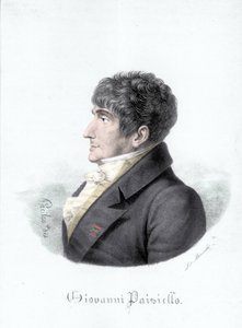 Muotokuva Giovanni Paisiellosta (tai Paesiellosta tai Paesieillosta) (1740-1816), italialainen säveltäjä. Kaiverrus 1800-luvulta tekijältä Unknown artist