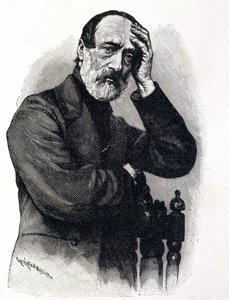 Muotokuva Giuseppe Mazzinista (1805 - 1872), italialainen isänmaallinen ja vallankumouksellinen tekijältä Unknown artist