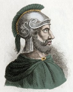 Muotokuva Hamilcar Barcasta (tai Barcasista) (noin 275-228 eKr.), valtiomies ja karthagolainen kenraali, Barcides-dynastian perustaja ja Hannibalin isä. Kaiverrus 1800-luvulta. tekijältä Unknown artist