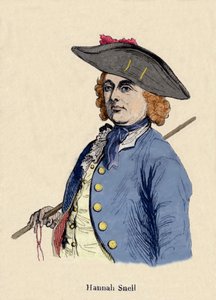 Muotokuva Hannah Snellin (1723-1792) naissotilasta, oli englantilainen, joka otti miehen roolin tullakseen sotilaana. tekijältä Unknown artist