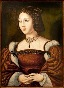 Portugalilaisen Isabellan (1503-1539) muotokuva - Anonyymin mestarin maalaus sd noin 1526, öljy puulle 40 x 29 cm, 1500-luvun puoliväli (Isabel de Portugalin muotokuva, tuntematon mestari, öljy paneeli, keskimmäinen 1500-luvulta) - An tekijältä Unknown artist