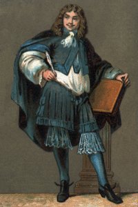 Muotokuva Jean Baptiste Poquelin dit Molieresta (1622-1673) Kromolitografia noin 1890. tekijältä Unknown artist
