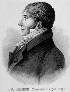 Jean Francois Lesueurin (1762 - 1837), ranskalaisen säveltäjän muotokuva tekijältä Unknown artist