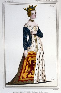 Jeannen muotokuva - Isabelle Stuart (1426 - 1494/9), Bretagnen herttuatar. tekijältä Unknown artist