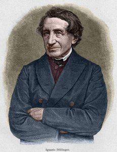 Muotokuva Johann Joseph Ignaz von Dollingerista (1799 - 1890), Alllemand-pappi ja kirkkohistorian professori. Kaiverrus 1800-luvulta. tekijältä Unknown artist