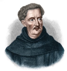 Johann Ulrich Megerlen muotokuva, dit Abraham a Sancta (Saint) Clara 1607-1680. Suosittu barokki-Itävallan ennustaja. tekijältä Unknown artist