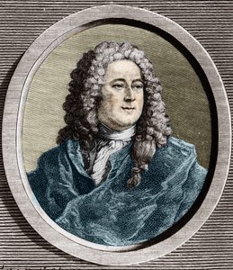 Muotokuva John Lawsta (1671 - 1729), Scottish Financial, joka aiheutti konkurssin vuonna 1720 (tapahtuma Quincampoix Streetillä) tekijältä Unknown artist